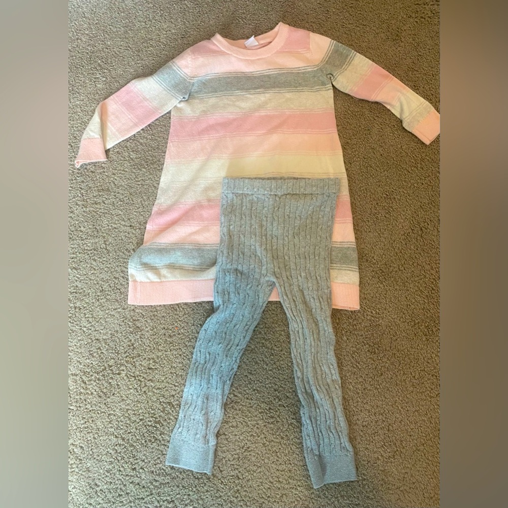Gap toddler sweater dress with matching leggings